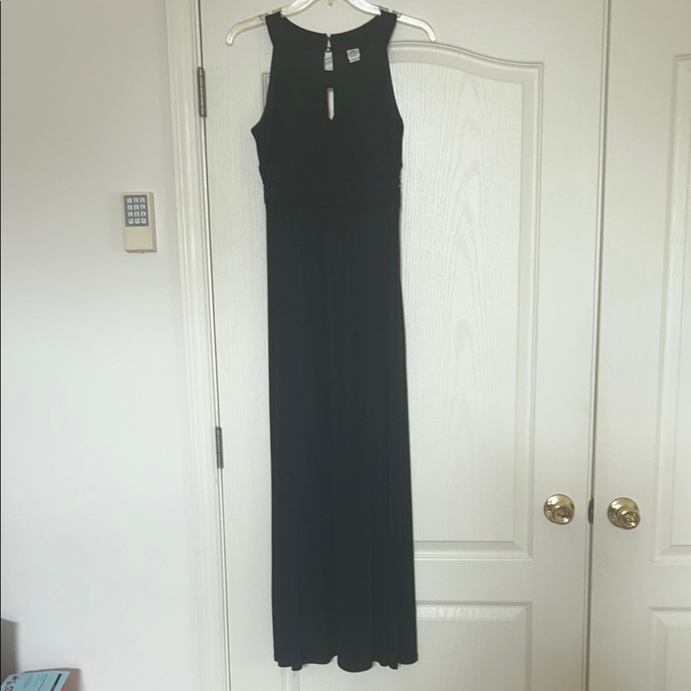Signature by Sangria Black Halter Sheath Maxi Dress